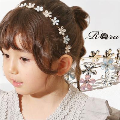 RORA カチューシャ 細め 通販 ローラ ソフィア ヘッドドレス ヘアアクセサリー 髪飾り キッズ 子供 子ども こども 女の子 女子 キラキラ 花 お花 フォーマル おしゃれ かわいい 入園式 卒園式 入学式 卒業式 発表会 結婚式 キッズファッション