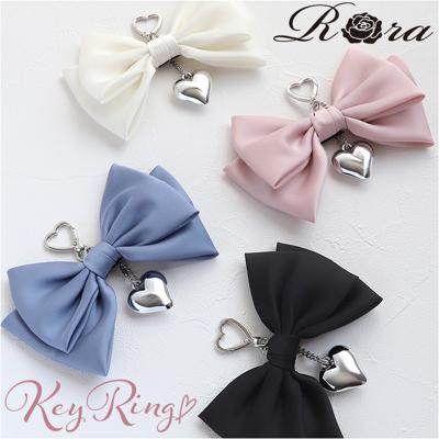 RORA キーリング 通販 ローラ マチルダ キーホルダー キーチャーム バッグチャーム ハート型 カラビナ リボン ハート チャーム シルバー おしゃれ かわいい キッズ 子供 こども 子ども 女の子 女子 レディース ファッション雑貨 キッズファッション