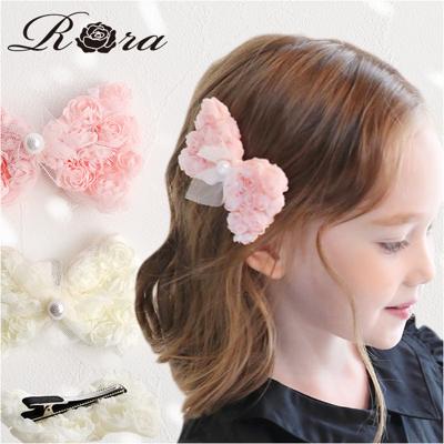 RORA ヘアクリップ 通販 ローラ エリン ヘアークリップ ヘアアクセサリー 髪飾り キッズ 子供 子ども こども 花 お花 リボン 大きめ しっかり かわいい おしゃれ 女の子 女子 入園式 卒園式 入学式 卒業式 発表会 結婚式 キッズファッション