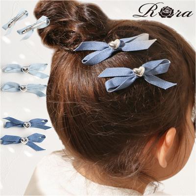 RORA ヘアクリップ 通販 ローラ シエナ ヘアークリップ ヘアアクセサリー 髪飾り キッズ 子供 子ども こども シルバー ハート リボン カジュアル かわいい おしゃれ 女の子 女子 入園式 卒園式 入学式 卒業式 発表会 結婚式 キッズファッション