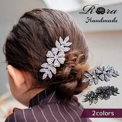 Rora バレッタ キッズ 通販 ローラ ルミエ 髪飾り 髪どめ 髪留め 大きめ キラキラ ラインストーン 女の子 子供 子ども こども フォーマル 卒園式 入学式 結婚式 発表会 七五三 パーティ おしゃれ かわいい 子ども用アクセサリー ヘアアクセサリー