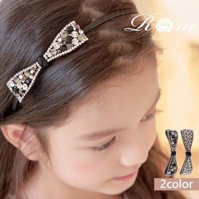 Rora カチューシャ 通販 リボン キラキラ 48452102 髪飾り ヘッドドレス 子供 女の子 フォーマル 可愛い おしゃれ 発表会 入園式 卒園式 入学式 子ども用アクセサリー ヘアアレンジ ヘアーアクセサリー ヘアアクセサリー キッズファッション