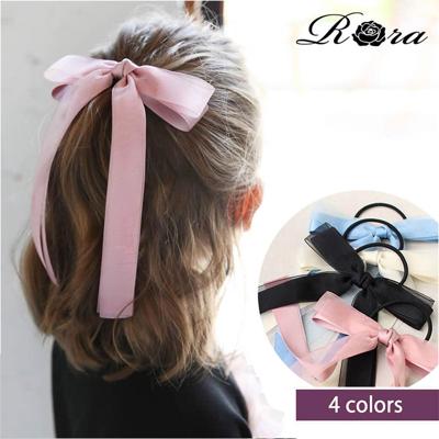 Rora キッズ ヘアゴム リボン 通販 ひらひら 68402302 カノンリボンヘアゴム 大きめ 女の子 大人っぽい 卒園式 入学式 卒業式 結婚式 発表会 オシャレ 可愛い おしゃれ かわいい ヘアアレンジ ヘアーアクセサリー ヘアアクセサリー キッズファッション