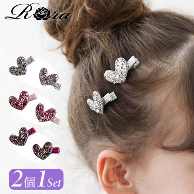 ヘアクリップ ハート 小さめ 2個セット 通販 ヘア クリップ ヘアピン 髪飾り 髪留め キッズ 女の子 子供 子ども こども おしゃれ かわいい 可愛い ピアノ発表会 七五三 結婚式 カジュアル キラキラ ヘアアレンジ ヘアアクセサリー キッズファッション