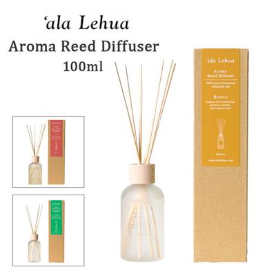 リードディフューザー 100ml 通販 ルームフレグランス スティック アロマ 芳香剤 フレグランスオイル ラタンスティック エッセンシャルオイル ala Lehua アラレフア オーガニック 香り リラックス 癒やし おしゃれ インテリア 贈り物 ギフト