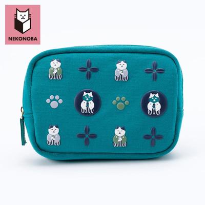 NEKONOBA グッズ 通販 ネコノバ ポーチ 小さめ コスメポーチ 化粧ポーチ 小物入れ メイクポーチ 小物ポーチ ファスナー 猫 ねこ ネコ 猫グッズ 肉球 ぷくぷく ねこ茶商 かわいい おしゃれ 可愛い オシャレ レディースバッグ