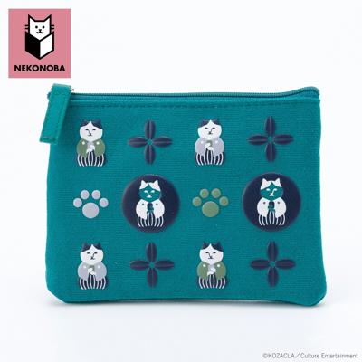 NEKONOBA グッズ 通販 ネコノバ ポーチ 小さめ ティッシュポーチ 化粧ポーチ 小物入れ コスメポーチ ポケットティッシュポーチ 薄い ファスナー 猫 ねこ ネコ 猫グッズ ぷくぷく ねこ茶商 かわいい おしゃれ 可愛い オシャレ レディースバッグ
