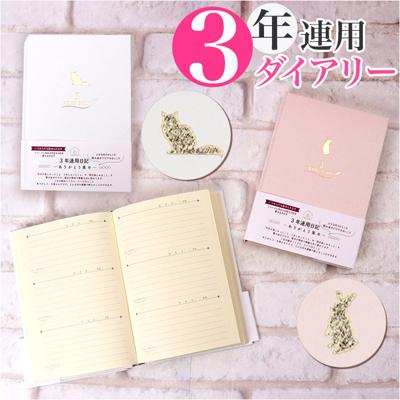 日記帳 3年日記 通販 クローズピン ダイアリー ノート 3年連用日記 フリータイプ 日付フリー しおりひも付き B6サイズ 3年ダイアリー 誕生日 記念日 思い出 イベント 記録 三年分 かわいい 可愛い おしゃれ ステーショナリー 新生活 大人 文房具 文具