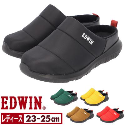 エドウィン サンダル EDWIN 通販 EW9484 レディース クロッグサンダル サボサンダル スリッパ ルームシューズ 室内履き オフィス あったか 冬 靴 おしゃれ かわいい 歩きやすい シンプル ブランド
