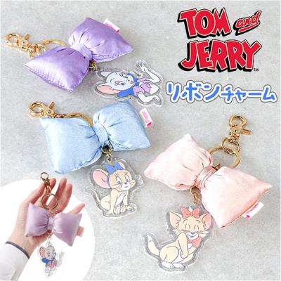 トムとジェリー キーホルダー F258134 通販 Tom and Jerry Tom & Jerry バッグチャーム キーチャーム キーリング キラキラ リボン トムジェリ かわいい アクキー おしゃれ レディース 女の子 プチギフト 贈り物