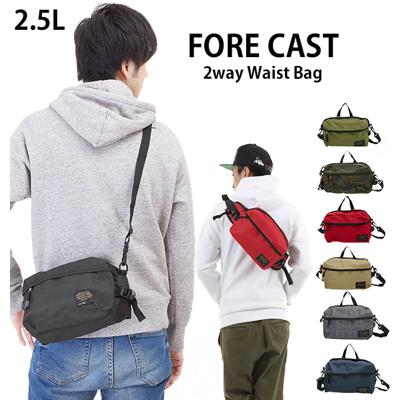 ウエストポーチ メンズ 小さめ 通販 アウトドア 2way 軽量 ウエストバッグ ナイロン ワンショルダー ショルダーバッグ ボディバッグ ミニバッグ ウエストポーチ 旅行 登山 自転車 フェス シンプル 黒 2.5L FORECAST フォーキャスト