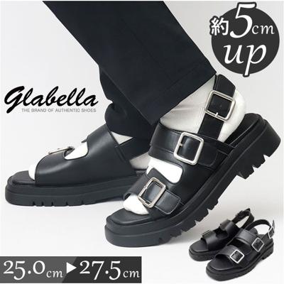 グラベラ サンダル glabella GLBT-287 通販 ストラップサンダル メンズ ベルトサンダル おしゃれ ブランド くつ クツ オシャレ 歩きやすい ブラック 黒 フェイクレザー 合皮 PUレザー 夏 流行る カジュアル 大人 紳士靴 シンプル