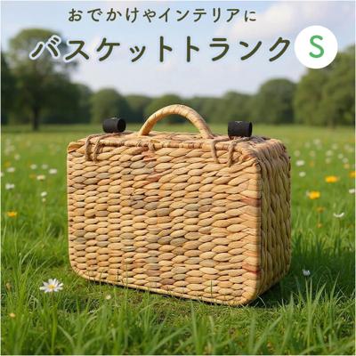 バスケット ピクニック 通販 Ｓサイズ ピクニックバスケット カゴバスケット カゴバッグ ウォーターヒヤシンスバスケット トランク かご 籠 ウェルカムスペース フォトブース 撮影小物 おしゃれ かわいい シンプル 収納 結婚式 ギフト 贈り物