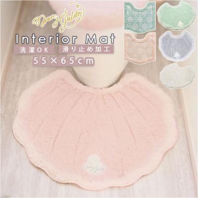 インテリアマット 通販 メリージェラート トイレマット 玄関マット バスマット おしゃれ 洗える シェル 貝 新生活 かわいい トイレタリー トイレ用品 トイレファブリック オシャレ 生活雑貨 インテリア雑貨