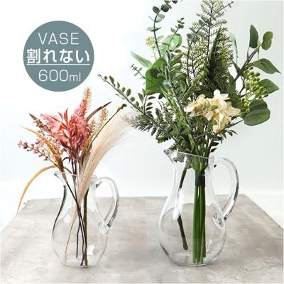 花瓶 ピッチャー おしゃれ 通販 フラワーベース 花びん 花器 PVベース ポリカーボネート かびん 透明 クリア 水差し プラスチック 割れにくい ホワイエ 2300222 シンプル かわいい 軽量 小さい Sサイズ インテリア 玄関 リビング ディスプレイ