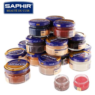 靴磨き クリーム 通販 靴クリーム 茶色 ワックス ビーズワックス ファインクリーム 50ml 油性 革ケア用品 お手入れ 就職祝い プチギフト 父の日 プレゼント 保革剤 シューケア ツヤ出し 靴ケア用品 サフィール SA