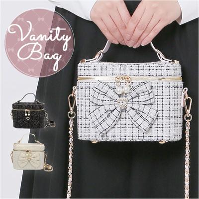 バニティバッグ ショルダー 通販 ショルダーバッグ バニティポーチ ハンドバッグ 斜めがけバッグ 肩掛け レディース おしゃれ かわいい 333137 ガーリー 大人かわいい リボン 女性 女子 通勤 通学 高校生 中学生 オシャレ 可愛い レディースバッグ