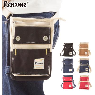シザーケース リネーム Rename ショルダーバッグ レディース 斜めがけ 小さめ 通販 キャンバス 軽い かわいい メンズ 2way シザーバッグ ミニショルダー ミニバッグ ポーチ 美容師 トリマー メンズバッグ rch-5002