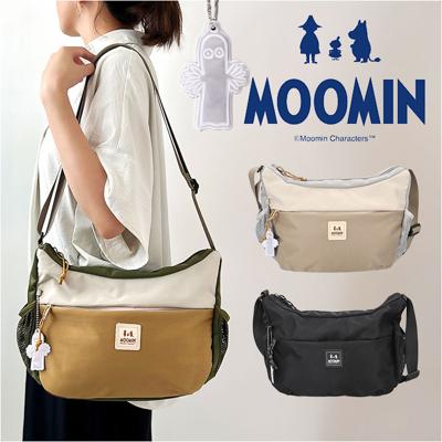 MOOMIN ムーミン リュック ショルダーバッグ 舟形 RMNL-03 通販 ショルダー ショルダーバック 肩掛け 斜めかけ ななめかけ マザーズバッグ マザーズバック 軽量 軽い 多機能 コンパクト 多収納 北欧 レディース カジュアル 大人 通勤 通学