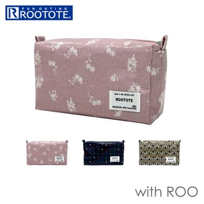 ルートート ラミネート ROOTOTE 1023 通販 ポーチ コスメポーチ 化粧ポーチ ペンケース ペンポーチ ファスナー付き レディース おしゃれ 可愛い オシャレ かわいい シンプル きれいめ ナチュラル pouch with ROO レディースバッグ