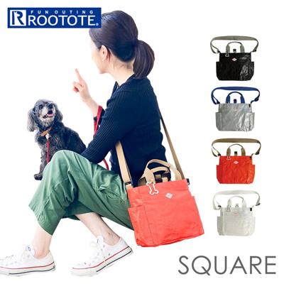ルートート ショルダーバッグ 通販 ROOTOTE 1128 犬 お散歩バッグ ショルダー トートバッグ ミニトート サブバッグ レディース メンズ ミニバッグ おしゃれ SN.スクエア.DOG.BUDDY-A かわいい ブランド バッグ 2way バック