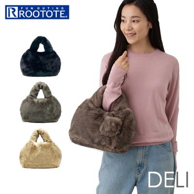ルートート トートバッグ ROOTOTE 1325 通販 ミニトート トートバック トート バッグ 手提げバッグ レディース 小さめ かわいい ふわふわ もこもこ DELI デリ ファーブランケット エコファー おしゃれ オシャレ 可愛い レディースバッグ