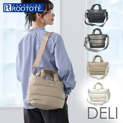 ROOTOTE ルートート トートバッグ 3680 通販 トートバック 2way ショルダーバッグ 斜めがけバッグ ファスナー付き 通勤 通学 軽量 軽い DELI デリ FEATHER ROO フェザールー ふわふわ ダブルファスナー 旅行 レディース