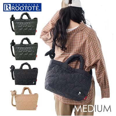 ROOTOTE ルートート トートバッグ 8450 通販 スヌーピー SNOOPY 2way ショルダーバッグ 斜めがけバッグ A4 通勤 通学 旅行 軽量 軽い MEDIUM ミディアム ピーナッツ キルト キルティング おしゃれ かわいい レディース