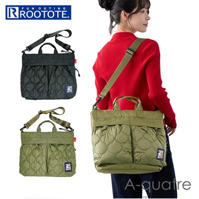 ROOTOTE ルートート トートバッグ 8456 通販 スヌーピー SNOOPY 2way ショルダーバッグ 斜めがけバッグ 大きめ A4 通勤 通学 大容量 A-quatre wide アーキャトル ワイド おしゃれ かわいい キルティング レディース