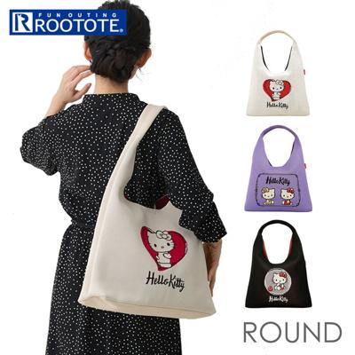 ルートート サンリオ ROOTOTE 8489 通販 ニットバッグ トートバッグ ニットトートバッグ 肩掛けバッグ キティちゃん Hello kitty ハローキティ ROUND ラウンド A4 通勤 おしゃれ 大人 かわいい 可愛い オシャレ ワンハンドル