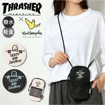 スラッシャー ショルダーバッグ THRASHER THR-302 通販 スマホショルダーバッグ 斜め掛け 斜めがけ ミニショルダー メンズ レディース 軽量 バッグ バック 鞄 おしゃれ オシャレ シンプル ブランド レディースバッグ