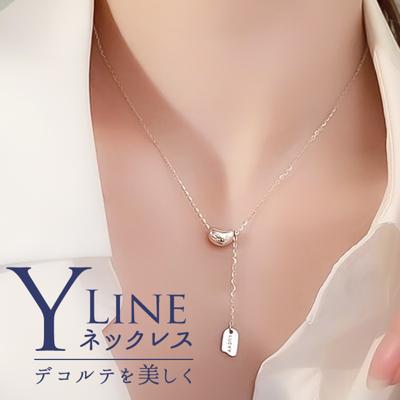 ネックレス レディース シンプル 通販 ペンダント レディースジュエリー レディースアクセサリー Y字 おしゃれ 大人 かわいい 可愛い オシャレ 大人っぽい シルバー Y字ネックレス Diamond Hearts ダイヤモンドハーツ nec-013