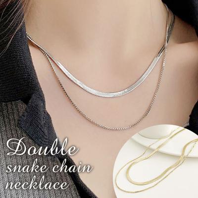 ネックレス レディース シンプル 通販 ペンダント 首飾り ジュエリー アクセサリー 二重 ダブル かわいい おしゃれ 可愛い オシャレ 大人っぽい 上品 ダブルレイヤーチェーンネックレス nec-0510 ダイヤモンドハーツ Diamond Hearts