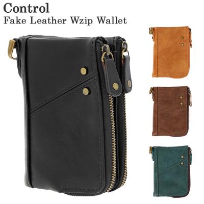 Control Cross コントロールクロス 財布 二つ折り ポケット 通販 メンズ レディース  2つ折り 小銭入れあり 小 折り財布 シンプル 大容量 プレゼント tpg70038 ブランド 新作 フェイクレザー コインポケット ウォレット