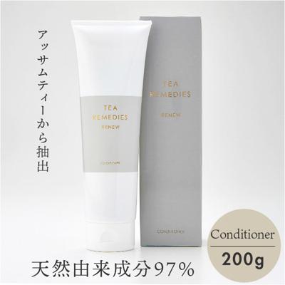 エイジングケア コンディショナー 通販 リンス TEA REMEDIES RENEW ティーレメディーズ リニュー 200g アミノ酸系 ダメージケア キューティクル 天然成分 紅茶エキス アッサムティー ナチュラル 色落ち防止 保湿 正規品 ヘアケア 美容