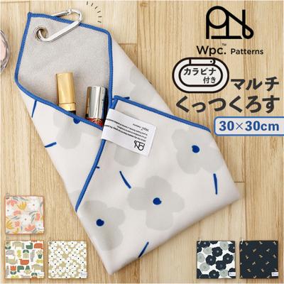 Wpc クロス ハンカチ 吸水 くっつく 通販 カバー タオル 包み 風呂敷 包むだけ カラビナ付き 吸水性 ふろしき 傘カバー ギフト 贈り物 マルチクロス おしゃれ オシャレ ダブリュピーシー くっつくろす レディース かわいい 可愛い 便利