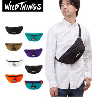 ウエストバッグ WILD THINGS ワイルドシングス  通販 ボディバッグ メンズ レディース ナイロン ショルダーバッグ 斜めがけ ななめ掛け ワンショルダー 軽量 軽い ヒップバッグ おしゃれ シンプル サブバッグ コンパクト アウトドア フェス ミニショルダー 自転車