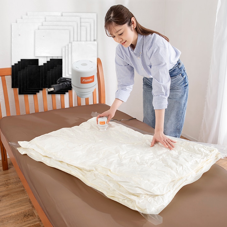 掃除機のいらない布団圧縮袋 15点セット 布団圧縮 布団 圧縮 圧縮袋