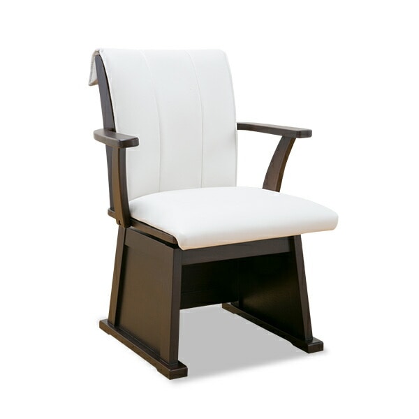 天然木 肘付き 回転こたつチェアー こたつイス