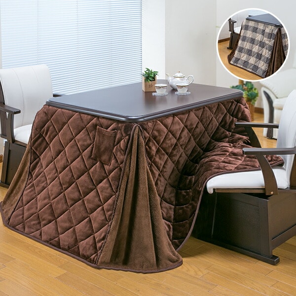 入荷予定12月中旬 ダイニングこたつフルセット 105cm用 テーブル+布団+チェアー2脚