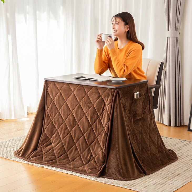 一人用 こたつセット パーソナルこたつ+こたつ布団+肘付き回転椅子セット 一人こたつ3点セット こたつ 500W テーブル ハイタイプ 高脚こたつ こたつデスク 省スペースこたつ布団 フランネル こたつ椅子 こたつチェア セット おしゃれ 一人暮らし