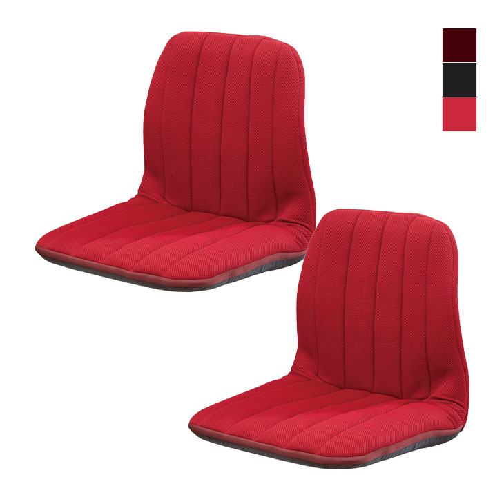 背筋サポートリクライニングチェア 同色2個組