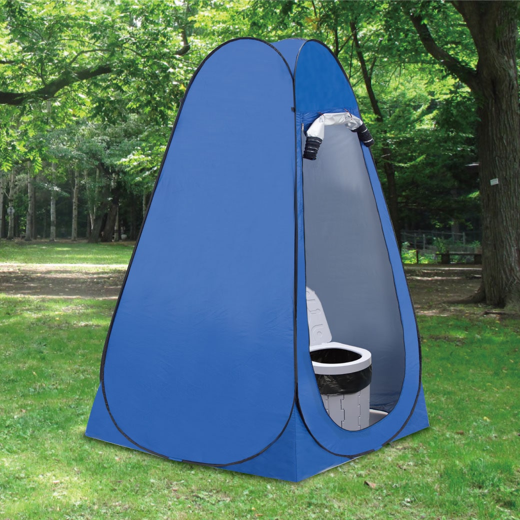 防災士か?監修したワンタッチ式ルームテント&折りたたみトイレDX