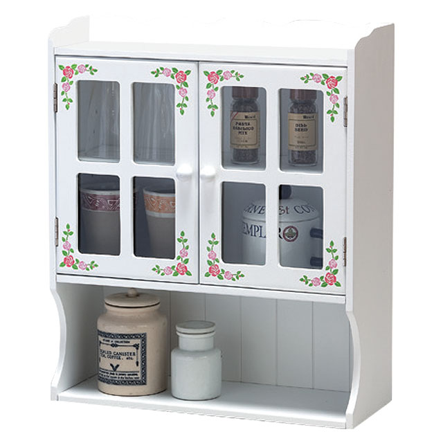 花柄キッチン収納上置きラック