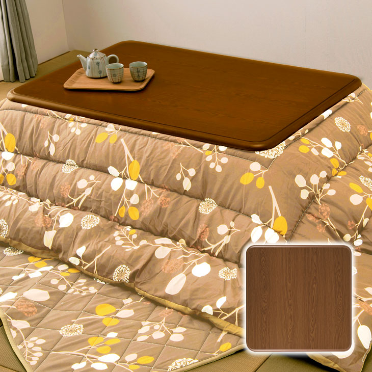 キズに強い木目調こたつ天板　80×80cm