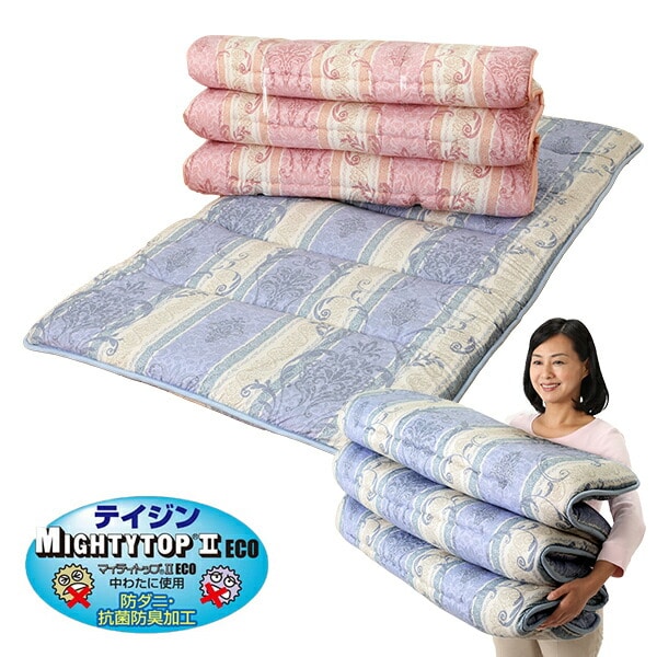 六つ折りでコンパクトになる軽量敷布団