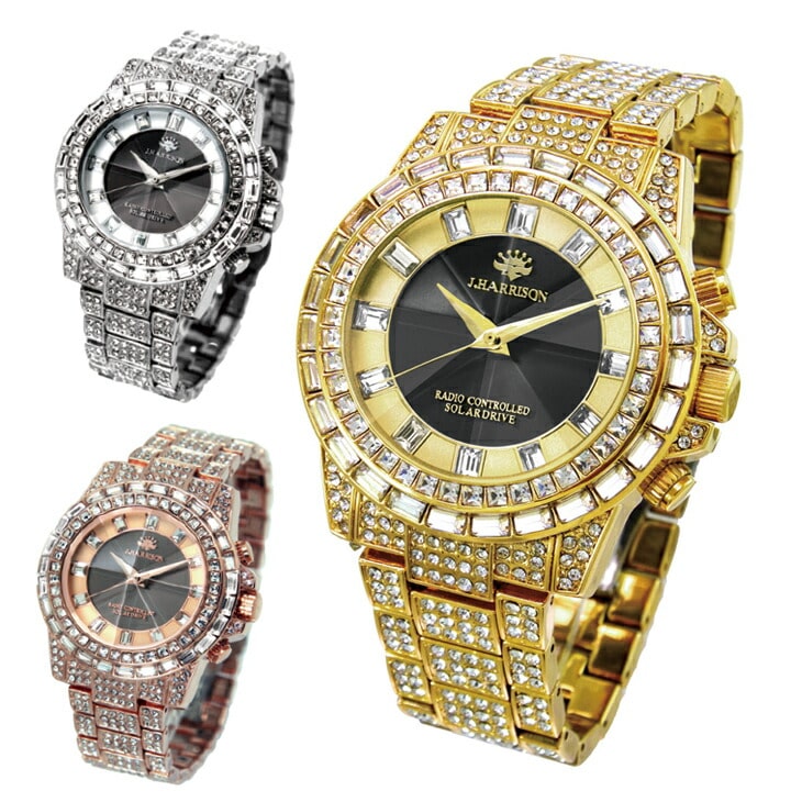 〈J・ハリソン〉シャイニングソーラー電波時計