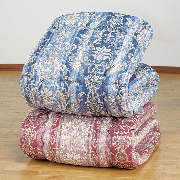 日本製抗菌防臭加工羽毛タッチ高級掛布団 オーナメント柄シングル2色組 かけ布団 掛け布団 日本製 掛布団 シングル