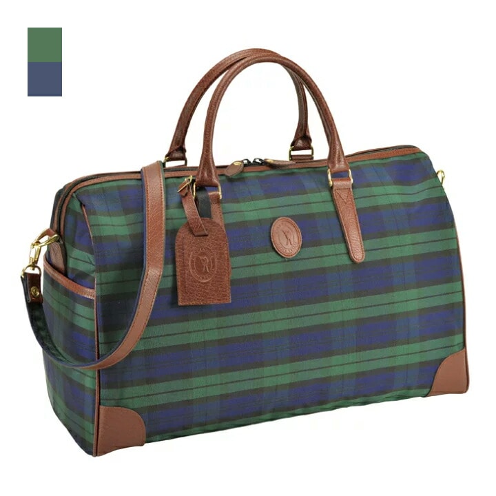 豊岡製 ボストンバッグ ヨーロピアンチェック 一泊程度の旅行にちょうど良いサイズ 旅行かばん トラベルバッグ 帰省 国内旅行