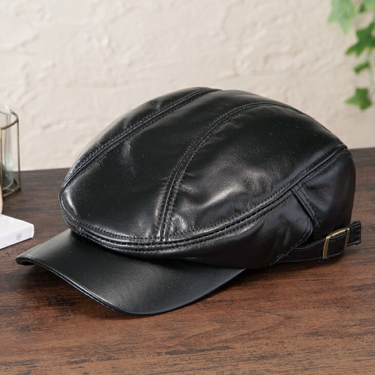羊革ハンチング 帽子